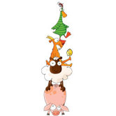 Ludo Animal Pyramid Wall Decal