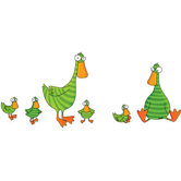 Ludo Duck and Ducklings Wall Decal