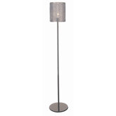 Distratto One Light Floor Lamp in Chrome