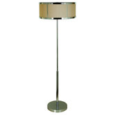 Butler Two Light Floor Lamp in Polished Chrome