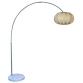 Pique One Light Arc Floor Lamp in Brushed Nickel