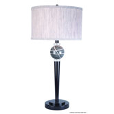 Titan One Light Table Lamp in Ebony Lacquer