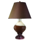 Caramel One Light Table Lamp in Walnut