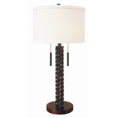 Pina Two Light Table Lamp in Dark Cherry
