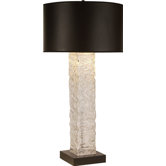 Apex Table Lamp with Opaque Black Linen Shade