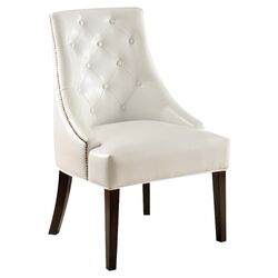 Faux Leather Chair in White