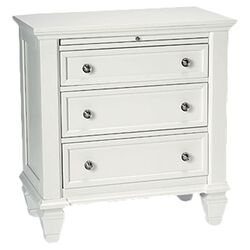 Glenmore 3 Drawer Nightstand in White