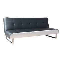 Seattle Futon Sofa Bed in Black & White