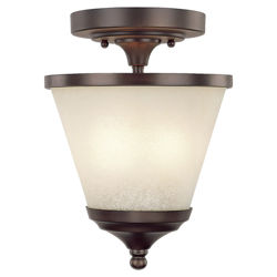Stanton 2 Light Semi Flush Mount in Burnished Bronze