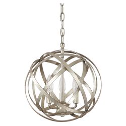 Axis 3 Light Globe Pendant in Winter Gold