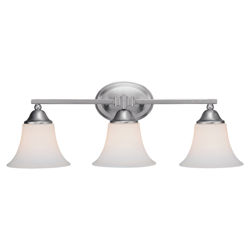 Towne & Country 3 Light Bath Vanity in Matte Nickel