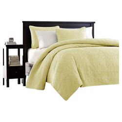Quebec 3 Piece Coverlet Set in Yellow