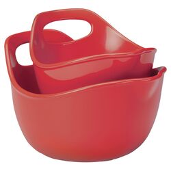 Rachael Ray 2 Piece Mixing Bowl Set in Red