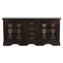 Florence Wide Buffet in Dark Mahogany
