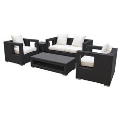 Lunar Seating Group II with White Cushions