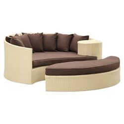 Taiji 2 Piece Daybed Set in Tan & Brown