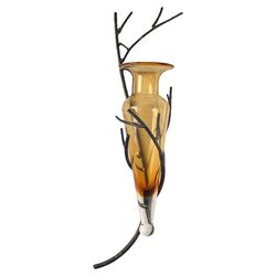 Amphora Amber Vase Wall Sconce in Grey