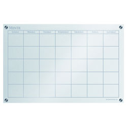 Frosted Glass Dry Erase Board & Month Planner