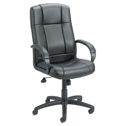 High Back Executive Chair in Black Caressoft with Arms