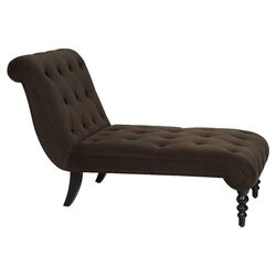 Curves Chaise Lounge in Chocolate