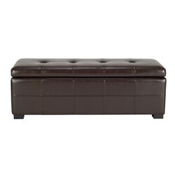 Maiden Leather Bench in Brown