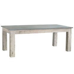 Country Dining Table in Distressed White