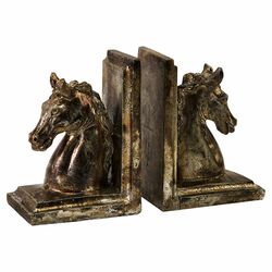 Quinn 2 Piece Horse Bookend Set in Bronze