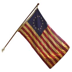 Colonial Antiqued Traditional American Flag