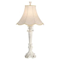 Chateau Table Lamp in Rubbed White