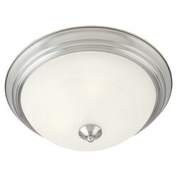 Messina Flush Mount in Marble & Nickel
