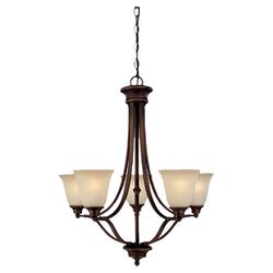 Belmont 5 Light Chandelier in Bronze