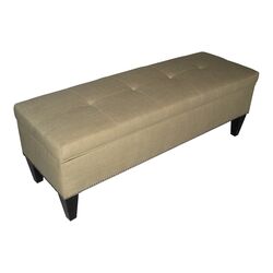 Brooke Storage 4 Button Bench in Sand