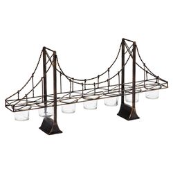 Brooklyn Bridge Tealight Candleholder in Bronze