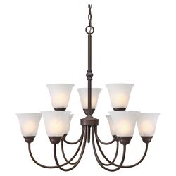 Palma 9 Light Chandelier in Bronze