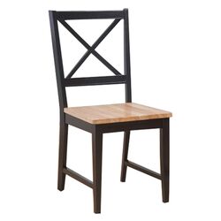 Virginia Side Chair in Black & Natural (Set of 2)