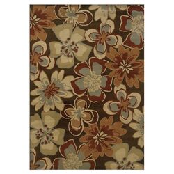 Miracle Brown & Gold Floral Rug
