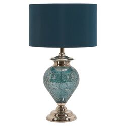 Madie Table Lamp in Silver & Blue