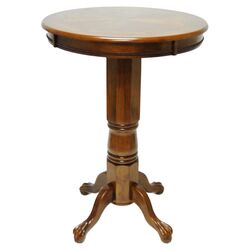 Florence Pedestal Pub Table in Walnut