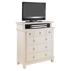 Arts & Crafts 4 Drawer Media Chest in White