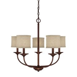 Loft 5 Light Chandelier in Bronze