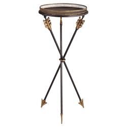 Archer's End Table in Black & Gold