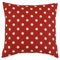 Ikat Dot Pillow in Red & Cream (Set of 2)
