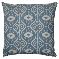 Empire Yacht Cotton Floor Pillow in Blue & Off White
