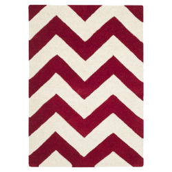 Chatham Red & Ivory Chevron Rug Chatham Red & Ivory Chevron Rug