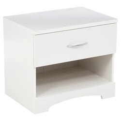 Step One 1 Drawer Nightstand in White