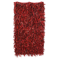 Leather Shag Red Rug Leather Shag Red Rug