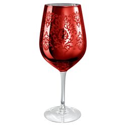 Brocade Goblet in Red (Set of 4)