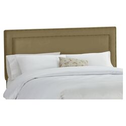 Nail Button Headboard in Khaki