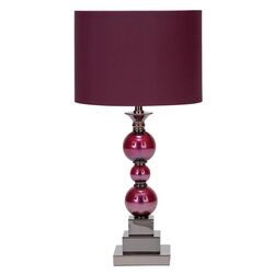 Bennie Table Lamp in Deep Fuchsia (Set of 2)