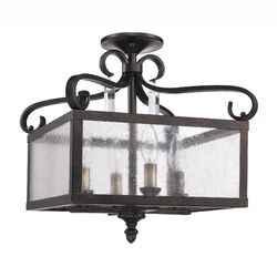 Caroline 4 Light Semi Flush Mount in Bronze